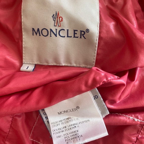AUTH MONCLER down Jacket/ coat Sz 1 Moncler sz 4/XS US=38 Italy - Picture 5 of 8